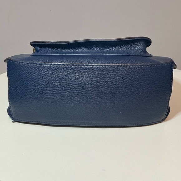 orYANY Boho Blue Pebbled Leather & Croc Embossed Crossbody Bag NWOT Retail $398 - Picture 6 of 16